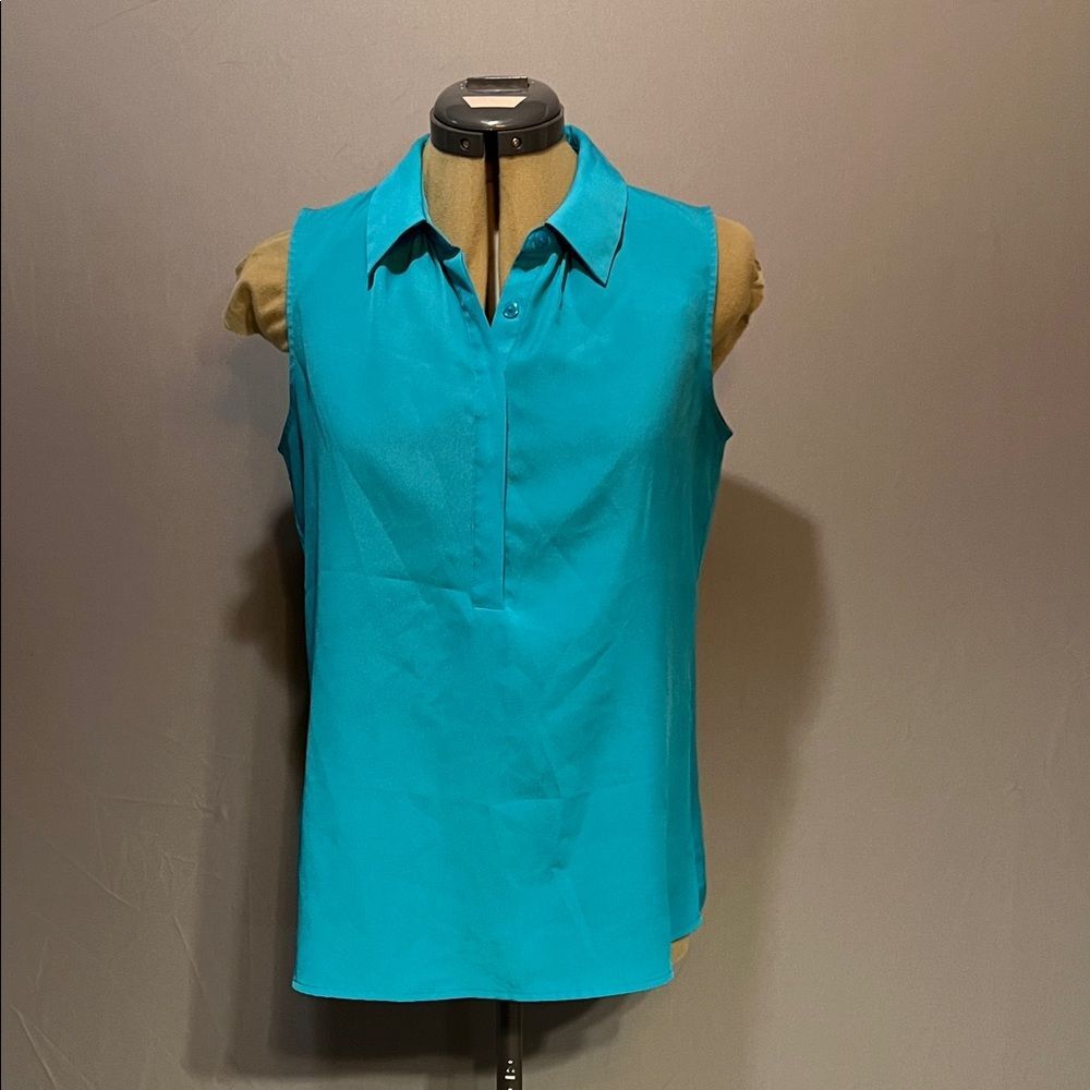 LOFT Vibrant Blue Sleeveless Blouse